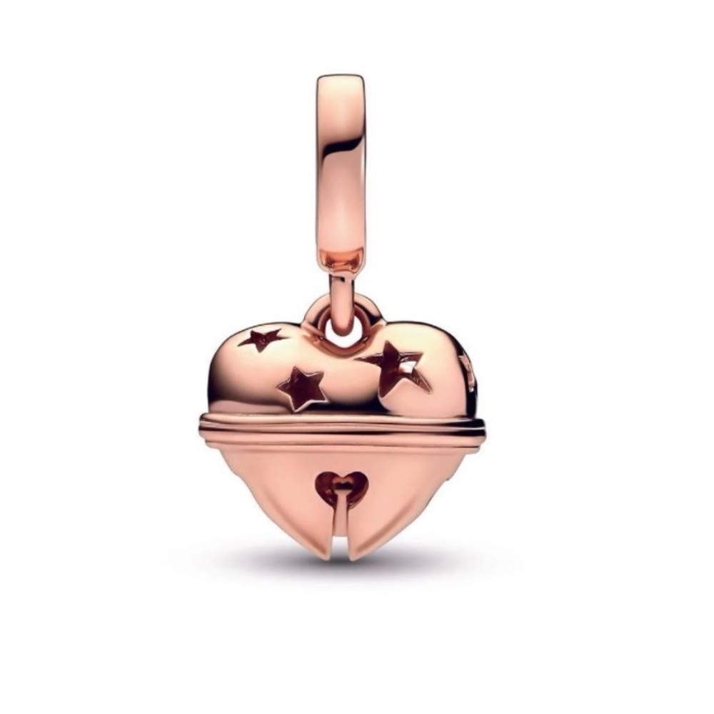 Pandora - Festive Bell Dangle Charm in Rose Gold color - NWT